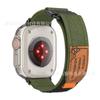 Adequado para Pulseira Apple Watch Loop de Nylon Etiqueta de Couro Velcro Iwatch110Ultra Pulseira de Lona Transfronteiriça