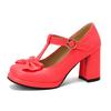 Zapatos de Tacón Alto Nuevos Primavera 2023 Tacón Grueso Zapatos Simples para Mujer JGB2022N011047