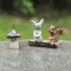 Navidad Creativa Transfronteriza Mini Simulación Bosque Fauna Estática Liebre Animales de Escritorio Pequeños Adornos Decoraciones