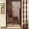 Cortina de Cuentas de Madera de Durazno Completa para Entrada, Sala de Estar, Baño, Inodoro, Cortina Divisoria de Pantalla de Estilo Nuevo para Uso Doméstico, No Requiere Taladro