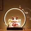 Adornos de gato de la suerte sacuden la mano anillo de lámpara LED tienda de gatos ricos el negocio está en auge regalo sala de estar inauguración gato