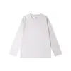 Camiseta de Manga Larga de Peso Pesado 230g Personalizada Algodón Puro Ropa de Trabajo Logo Impreso Personalizado Uniforme de Clase Cuello Redondo Camiseta Publicitaria Cultural