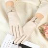 Guantes clásicos de gamuza para comercio exterior para mujer, guantes de invierno con forro polar grueso, retro, cálidos, resistentes al viento, impermeables, para pantalla táctil
