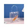 Bolsa Tote Transparente de PVC para Jardim de Infância, Fofa, Presente para Estudante, Temporada de Volta às Aulas, Dia dos Namorados, Dia das Mães, Saco de Presente