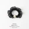 Elástico de cabelo de renda bicolor com bolinhas estilo coreano e japonês, estética de nicho de alta qualidade, adequado para rabos de cavalo, faixa de cabelo de tecido xadrez para mulheres