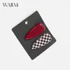 Wjia Nuevo Clip de Pato Doble de Bloques de Color a Cuadros Rojos y Blancos Clip para Flequillo Lateral Clip para el Cabello Accesorios para el Cabello