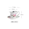 Juego de Taza y Platillo de Café Rosa Fresco Taza Francesa Taza de Té de la Tarde Británica Taza de Cerámica de Lujo para el Hogar