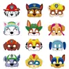 Óculos e máscaras da Patrulha Canina e Homem-Aranha em estoque transfronteiriços, máscaras de festa de desenhos animados, itens decorativos de papel para festa à fantasia