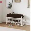 Banqueta de entrada para zapatos para el hogar, Banqueta larga para zapatos para la entrada, Zapatero con almacenamiento, Taburete para cambiarse los zapatos, Zapatero de entrada con asiento, Pasillo