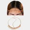 Joyería Transfronteriza Europea y Americana Cadena para el Cabello Ojo Turco Estilo Étnico Retro Colgante Incrustado de Diamantes Accesorios para la Cabeza Venta al por Mayor