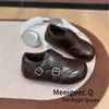 Mocassins Retro de Couro Genuíno para Mulheres Outono e Inverno 2025 Sapatos de Algodão com Forro de Lã Estilo Britânico Leves Solado Macio Sapatos Boken