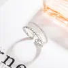 Anillo Abierto Minimalista de Doble Capa con Diseño de Panal de Abeja de Circonita, Anillo Ajustable de Moda para Mujer, Estilo Coreano y Japonés, Fresco y Discreto
