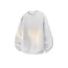 Sudadera con cuello redondo estilo hip-hop europeo y americano 2026 para hombre, prenda básica versátil casual de corte holgado de moda para pareja, negra