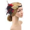 Ebay Amazon venta caliente Gatsby tocado de plumas pelo de avestruz pelo tocado de novia diadema