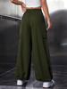 Moda Femenina Europea y Americana Transfronteriza Otoño e Invierno 2026 Nuevo Pantalón Cargo Deportivo Jogger Casual Holgado de Pierna Ancha con Cintura Elástica