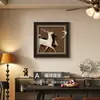 Pintura Decorativa Retro Vintage Estilo Francês Fulu para Mesa e Armário de Sala de Jantar, Arte de Parede de Alto Padrão para Fundo de Sala de Estar, Novo Modelo