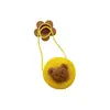 Bolsa infantil Desenho animado japonês bolsa redonda pequena palha orelhas grandes cachorro Urso menina menino transversal troco bolsa pequena