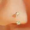 Joyería de Plata con Circonita Cruzada Europea y Americana para Nariz, Accesorios Populares de Lujo Ligero para Nariz en Amazon, Acero Inoxidable Venta al por Mayor de Comercio Exterior para Mujeres