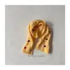 Cachecol de Inverno Infantil Estilo Coreano com Design de Pompons de Pelo, Cachecol de Tricô Quente e Fofo com Bolas, Cachecol para Bebê Masculino e Feminino