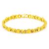 Pulseira de Relógio Feminina Banhada a Ouro 24K com Padrão de Olho, Banho de Vácuo em Cobre Dourado Jh122