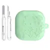 Funda protectora de silicona adecuada para Samsung Buds4/Buds4Pro con patrón de grabado floral, funda suave Bluetooth anticaídas