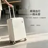 Fabricante de equipaje Haihao, maleta metálica estilo crema con esquinas metálicas, ruedas universales lisas, maleta de carro de gran capacidad