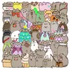 50/100 Adesivos Fofos de Gato de Desenho Animado para Computador, Caderno, Copo de Água, Adesivos à Prova d'Água para Cadernos e Diários