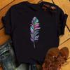 Camiseta Estampada Feminina Lady Desenho Pena Fofa Estampas Camisetas Fa