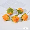 Borde Asado Transfronterizo Cabeza Pequeña de Flor de Rosa Flor de Capullo Falsa DIY Flor Falsa Foto Decoración de Boda Flores de Atrezzo Material de Flor Artificial
