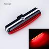 Luz trasera de bicicleta transfronteriza para bicicleta de montaña, luz de advertencia LED, carga USB, atenuación de polvo rojo y azul, luz trasera de bicicleta brillante