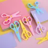 Tijeras de Plástico de Colores para Estudiantes y Niños Tijeras Manuales DIY Tijeras para Cortar Papel de Niños Tijeras Pequeñas de Plástico para Niños Pequeños