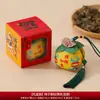 Saquinho do Festival do Barco-Dragão, Produto Artesanal de Caqui, Amuleto da Sorte de Caqui, Saquinho de Presente Repelente de Mosquitos com Vagem de Lótus e Artemísia, Pequeno Ornamento para Pendurar