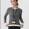 Directo de Fábrica Gama Alta Ropa Deportiva Otoño e Invierno Yoga Tencel Lyocell Bloques de Color Falso Dos Piezas Capa Base para Viajar