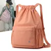Mochila de Cordão Grande Capacidade Genuína Simples da Moda Estilo Coreano Encomenda Personalizada para Mulheres Esportes ao Ar Livre Viagem Mochila de Cordão