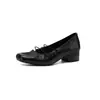 Zapatos Mary Jane vintage de cuero estilo ballet con correas, colección otoño 2026, tacón medio grueso, punta cuadrada, piel genuina, zapatos de mujer de corte bajo