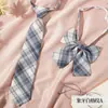 Pajarita a Cuadros Estilo Japonés JK Corbata Floral para Niñas, Estilo Universitario Foto de Graduación, Camisa Sin Nudo, Uniforme de Marinero para Niños
