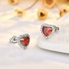 Pendientes de Corazón de las Doce Constelaciones Aguja de Plata de Ley S925 Joyería para Perforación de Oreja Aleación de Titanio en Stock Transfronterizo