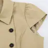 Ropa de mujer transfronteriza 2026 nuevo producto estilo europeo y americano moderno versátil diseño de nicho chaqueta corta de doble botonadura top para mujer
