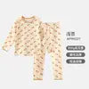 Conjunto de ropa interior térmica de otoño para niños, algodón puro, ropa de casa cálida, conjunto de manga larga para estudiantes de secundaria, oferta especial de liquidación