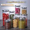 Pote de Vidro Selado com Tampa de Aço Inoxidável, Recipiente para Chá, Pote de Armazenamento de Grãos e Alimentos para Cozinha, Garrafa de Vidro Simples para Conservar Frescor