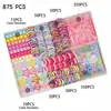 [Venta Caliente Transfronteriza] Gomas de Pelo Pequeñas de Colores 793 Piezas Color Caramelo para Niñas Coletas Infantiles Sin Costuras Pinzas para el Cabello