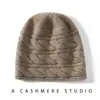 Gorro de Moda 100% Cachemir para Mujer, Otoño e Invierno Suave y Cálido, Sencillo y Elegante, Versátil Casual Gorro de Punta Espesado