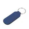 Llavero rectangular de piel sintética con láser, llavero en blanco de doble cara para cinturón, llavero redondo de piel, llavero para imprimir DIY