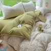 Set de cuatro piezas de algodón de grado A para maternidad e infantil, sábana para dormir desnudo, funda de edredón, gorro de cama, juego de tres piezas para dormitorio de estudiantes, estilo ins, juego de algodón puro