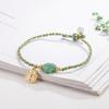 Pulsera de jade Hetian original pulsera tejida de la suerte colgante de boda étnico novias novia regalo exquisito