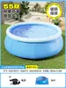 Alberca inflable para adultos y niños, piscina exterior plegable, no requiere instalación, piscina de juegos trapezoidal