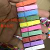 Clip de madera color madera 3.5*0.7cm mini caricatura clip pequeño de madera 10 colores puede sujetar papel tarjeta pared de fotos clip de madera