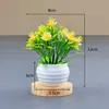 Rosa Mini Chá em Vaso Artificial Decoração de Casamento de Hotel Enfeites Mesa de Escritório Flores Artificiais Mercadoria de Origem Loja de Dois Yuan