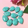 Cristal de pedra natural 24*17mm pingente gota não poroso gota gema colar acessórios para joias diy atacado