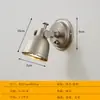 Estilo Industrial Bauhaus Señal de Arte para Pared de Pasillo Foco de Pared Espejo de Baño Retro de Gama Alta Lámpara de Pared para Mesita de Noche de Dormitorio